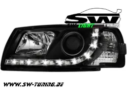 SW-Light Scheinwerfer VW T4 96-03 Langer Vorderwagen black LED Standlicht