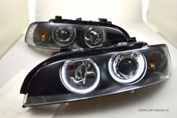 Angel Eye headlights suitable for 5Series BMW E39 95-00 CCFL-helo rims black