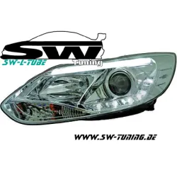 SW-LTube headlight suitable for Ford Focus Mk3 Type DYB 11-14 LED Lighttube chrome
