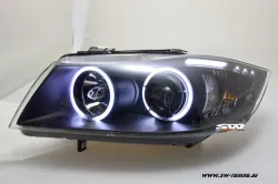 SWCCFL Angel Eye Scheinwerfer BMW 3er E90/91 05-13 CCFL Standlichtringe black