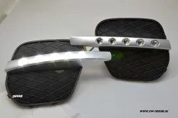 SW-DRL LED Tagfahrlicht for BMW X5 Type E70 LCI 10-14 chrome incl Grid not-M-bumper