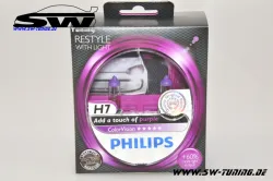 H7 Philips ColorVision 12V/55W pink/weiss (2stk) +60% mehr Licht