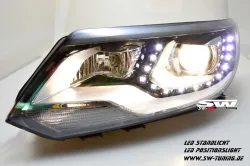 SWDRL Scheinwerfer für VW Tiguan 5N GP 11-15 Facelift LED Standlicht + TFL(Birne) black