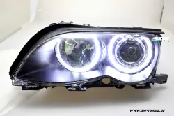 Angel Eye Scheinwerfer 3er BMW E46 LCI Lim/Touring 02-05 High LED Standlichtringe black
