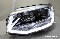 SW-DRLTube headlights VW T6 Type SG 16-20 LED Lighttube DRL R87 chrome