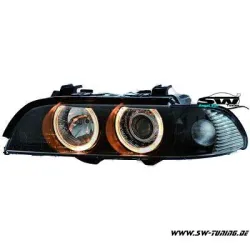 Angel Eye Scheinwerfer für 5er BMW E39 95-00 black Standlichtringe
