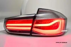 SWCeli LED Rückleuchten für 3er BMW F30 Limo 12-18 Black/clear silver LED Lightbar
