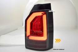 SW-Celi LED Rückleuchten für VW T6 Typ SG 16-20 Heckklappe smoke mit Wischblinker