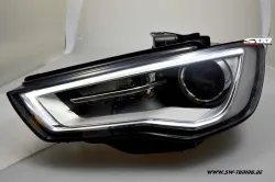 SW-DRLTube Scheinwerfer für AUDI A3 Typ 8V 13-16 LED Tagfahrlicht Lighttube black/chrom