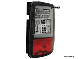 SWCeli LED taillights for VW Caddy Type 2K 03-15 black clear Lightbar