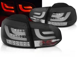 SWCeli LED Rückleuchten für VW Golf 6 1K 08-12 black/clear Lightbar