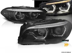 Angel Eye Xenon Scheinwerfer passend für 5er BMW F10 F11 10-13 LED Wischblinker black