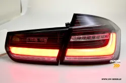 SWCeli LED Rückleuchten passend für BMW 3er F30 Limo 12-18 Black/clear Dynamischer LED Blinker