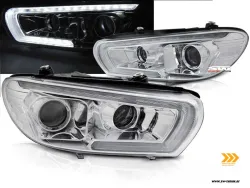 SW-DRLTube Scheinwerfer VW Scirocco III Typ 13 08-14 LED-TFL dynamischen LED Blinker chrom