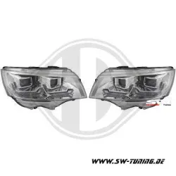 SW-DRLTube Scheinwerfer passend für VW T6.1 20-23 LED Tagfahrlicht Lighttube chrom Wischblinker
