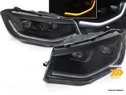 SW-DRL-Tube Scheinwerfer VW Caddy V SB 20-24 LED TFL / Wischblinker Black