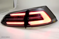 SWCeli LED taillights suitable for Golf 7.5 Facelift Variant Stationwagon 18-20 Black LED wiper turn signals for OE LED