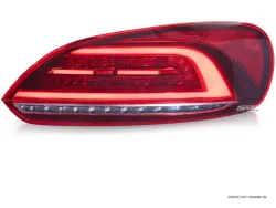SW-Celi Voll LED Rückleuchten passend für VW Scirocco 3 08-14 LED Lightbar cherry red