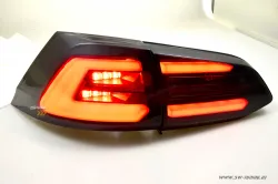 SWCeli LED taillights suitable for Golf 7 Variant estate 13-17 Black RED-Lightbar LED wiping indicators