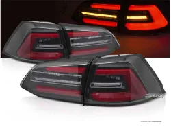 SWCeli LED taillights suitable for Golf 7.5 Facelift Variant Stationwagon 18-20 Black RED-Lightbar for OE LED