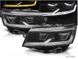 SW-DRL FULL LED headlights suitable for VW T6.1 20-23 LED DRL Lighttube black V2 Upgrade