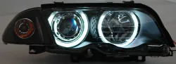 Angel Eye Scheinwerfer passend für 3er BMW E46 Lim/Touring 98-01 CCFL Standlichtringe black