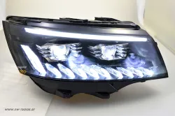 SW-DRL VOLL LED Scheinwerfer passend für VW T6.1 20-23 LED Tagfahrlicht Lighttube black Upgrade